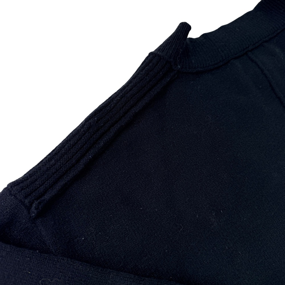 EVEREVE Black V-Neck Knit Pullover Sweater Raised Shoulder Detail Small Slouchy - Picture 5 of 6